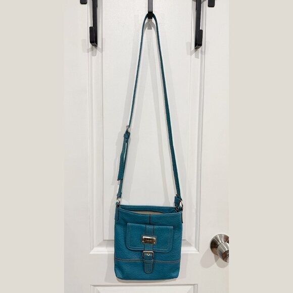 Nine West Turquoise Swingpack Crossbody Purse - Picture 2 of 4